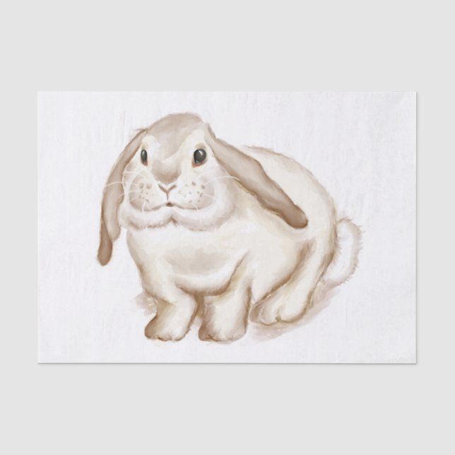 Papier de soie de soie Brown de lapin d'aquarelle (Recto)