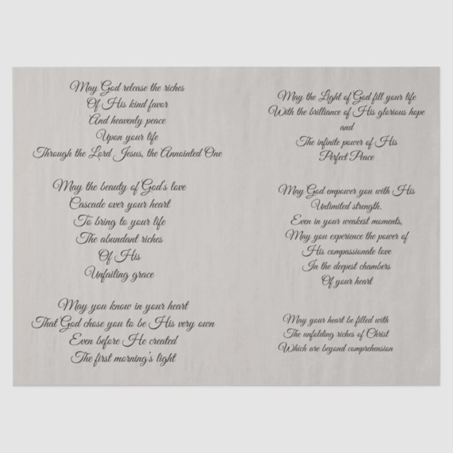 Papier de soie de soie chrétien de Decoupage de (Recto)