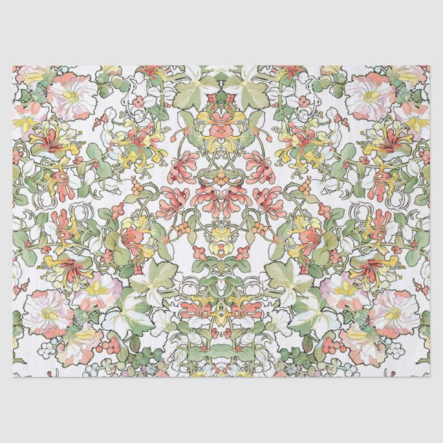 Papier de soie de soie d'art de fleurs de rose (Recto)