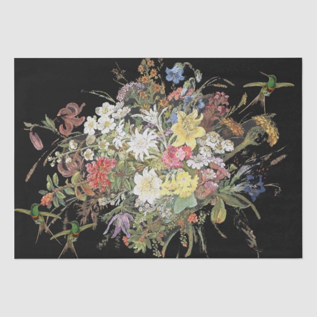 Papier de soie de soie de bouquet de fleurs (Recto)