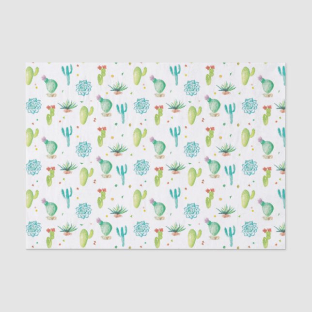 papier de soie de soie de cactus d'aquarelle (Recto)