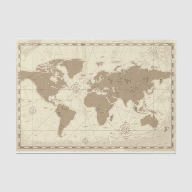 Papier de soie de soie de carte de voyage (Recto)