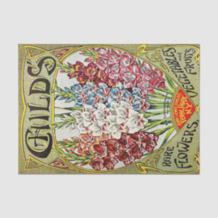 Papier de soie de soie de catalogue de jardin de