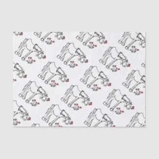 Papier de soie de soie de cheval de Valentine