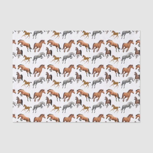 Papier de soie de soie de chevaux de pullover de (Recto)