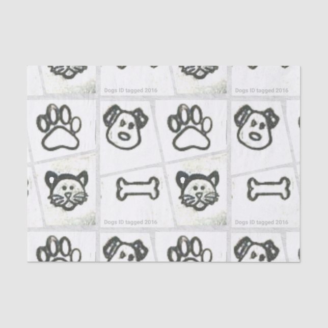 Papier de soie de soie de chien et de chat (Recto)