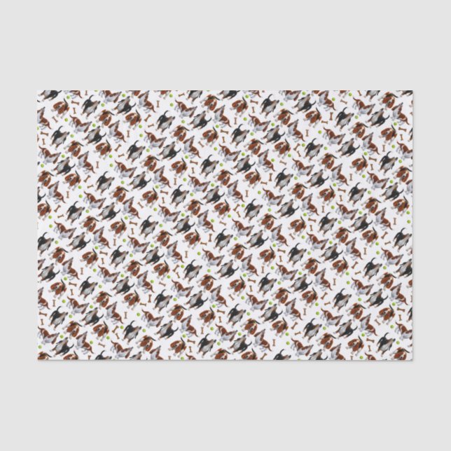 Papier de soie de soie de chiens d'hurlement (Recto)