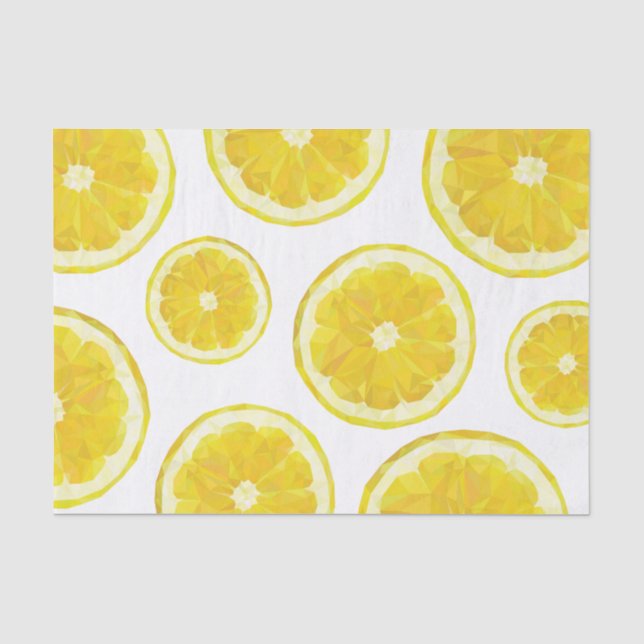 Papier de soie de soie de citron, tranche jaune de (Recto)