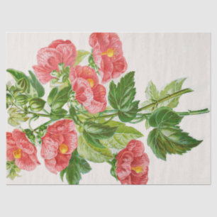 Papier de soie de soie de corail d'art de fleur de