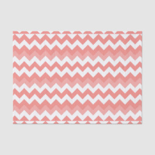 Papier de soie de soie de corail de Chevron