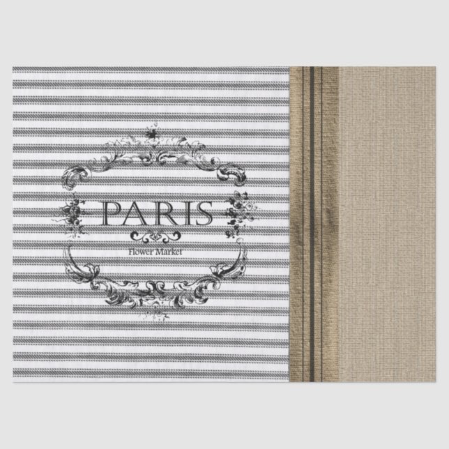 Papier de soie de soie de coutil de Paris de toile (Recto)