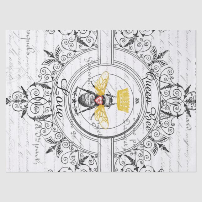 Papier de soie de soie de Decoupage d'amour de (Recto)