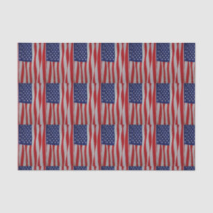 Papier de soie de soie de drapeau américain