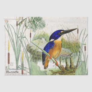 Papier de soie de soie de faune d'étang de Cattail