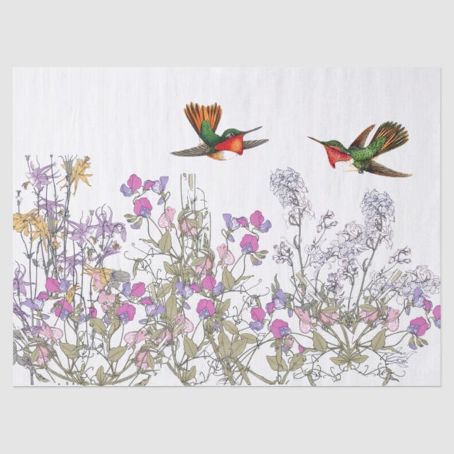 Papier de soie de soie de fleur de pois doux (Recto)