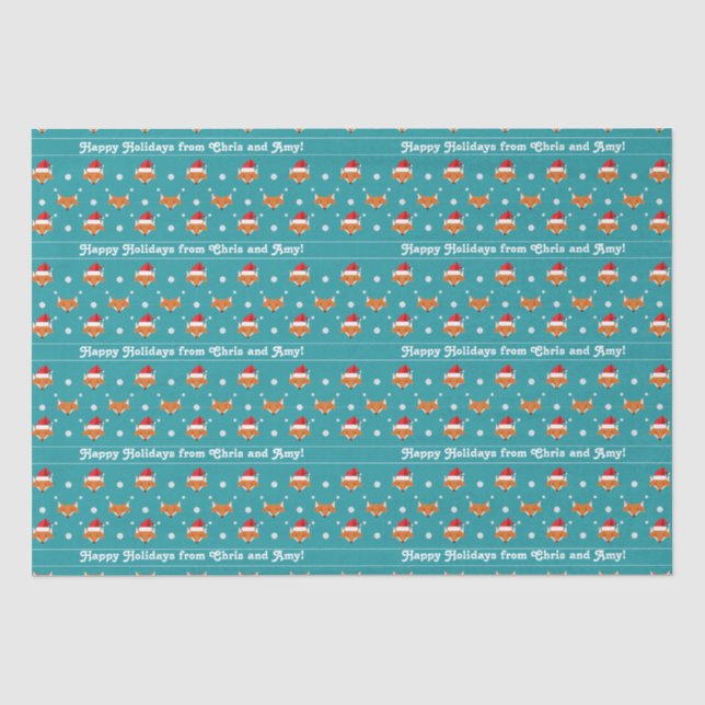 Papier de soie de soie de Fox de Noël (Recto)