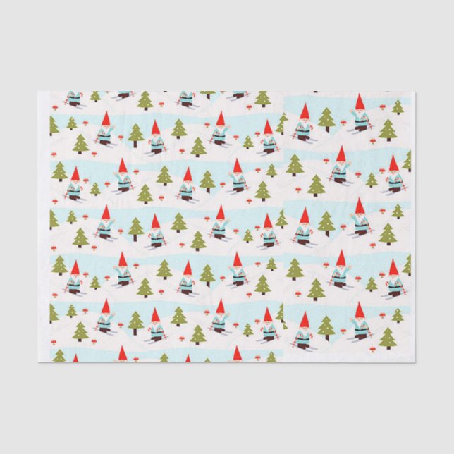 PAPIER DE SOIE DE SOIE DE GNOMES DE NOËL (Recto)