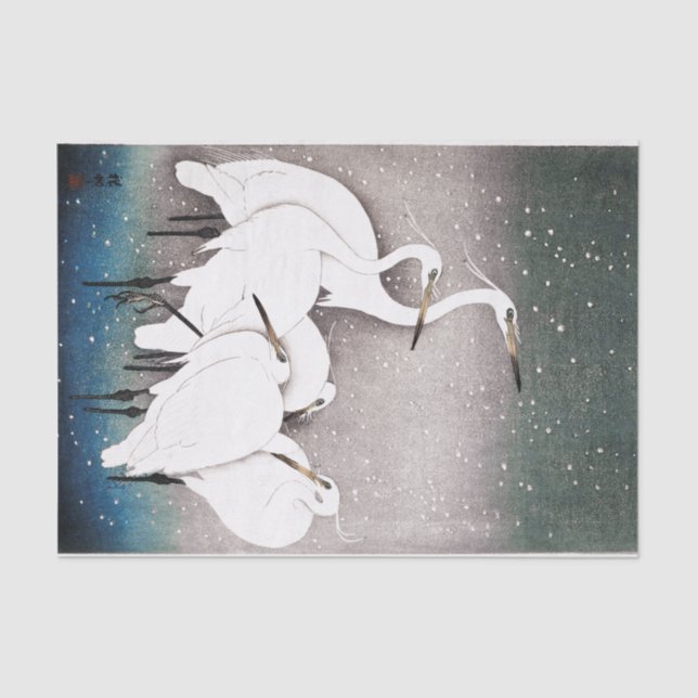 Papier de soie de soie de GRUES (Recto)