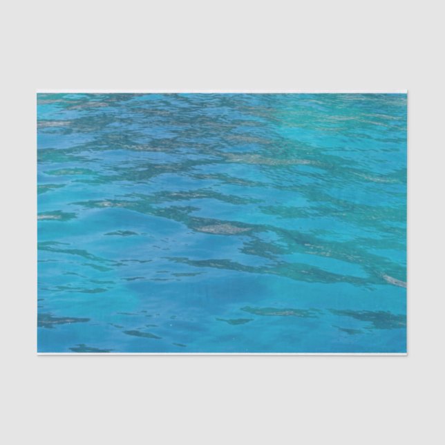 Papier de soie de soie de l'eau de turquoise (Recto)
