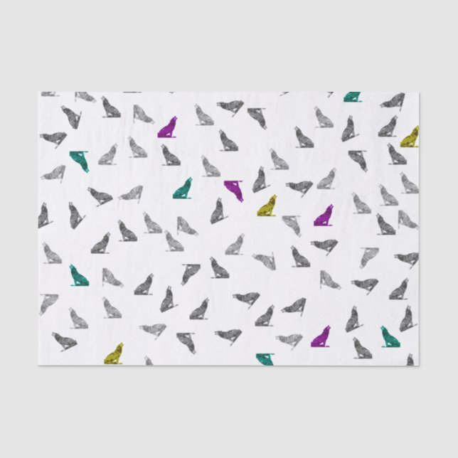 Papier de soie de soie de loups d'hurlement (Recto)