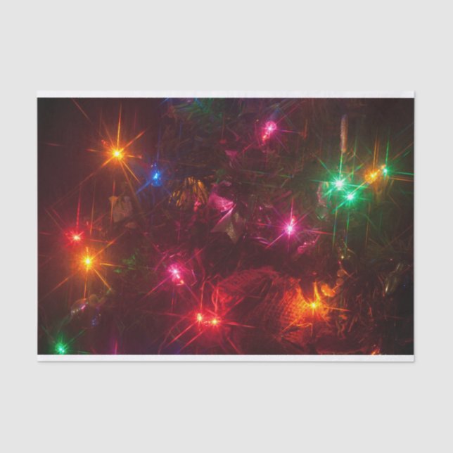 Papier de soie de soie de lumières de Noël (Recto)