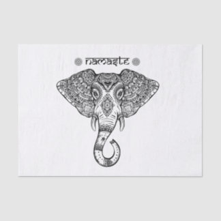 Papier de soie de soie de mandala d'éléphant