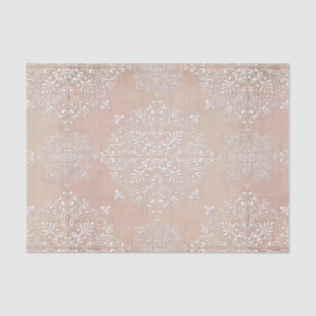 Papier de soie de soie de motif de diamant de (Recto)