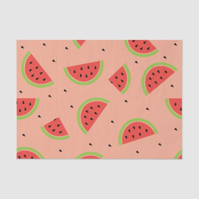 Papier de soie de soie de motif de pastèque (Recto)