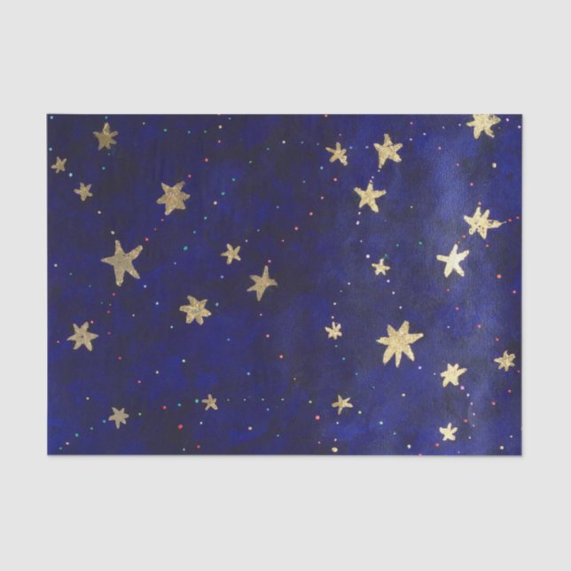 Papier de soie de soie de nuit étoilée (Recto)