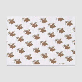 Papier de soie de soie de pays d'orignaux de Noël