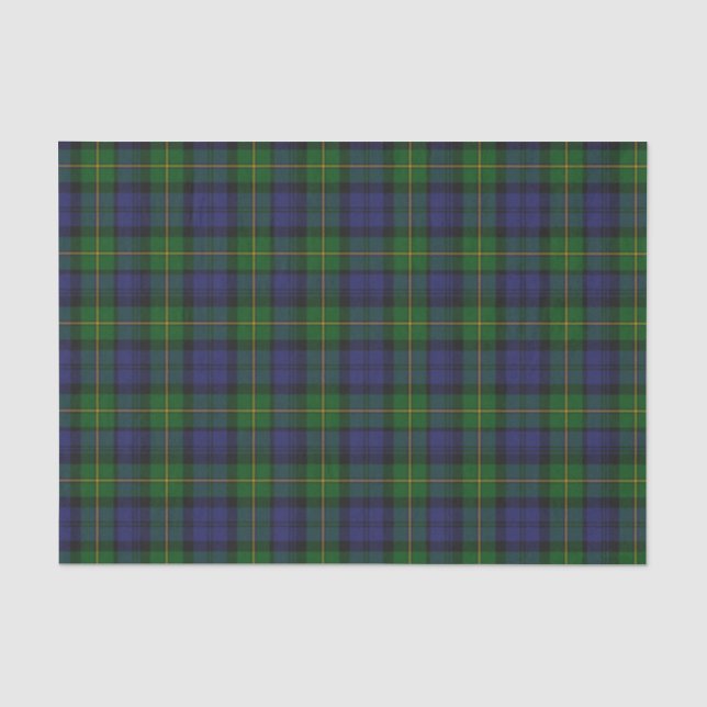 Papier de soie de soie de plaid de tartan de (Recto)