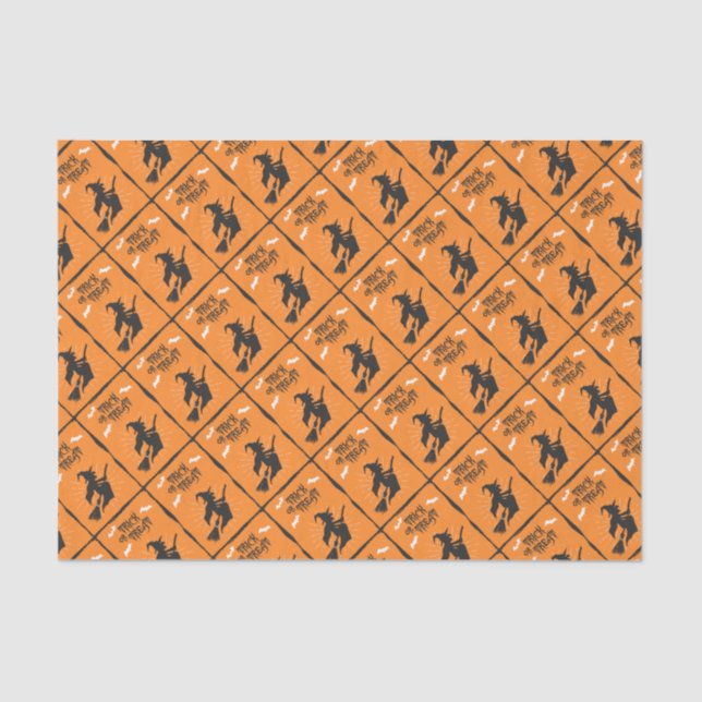 Papier de soie de soie de sorcière de Halloween (Recto)