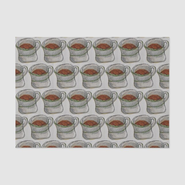 Papier de soie de soie de tasse de (Recto)
