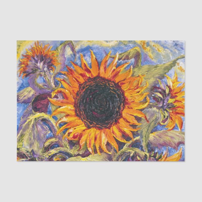 Papier de soie de soie de tournesols (Recto)