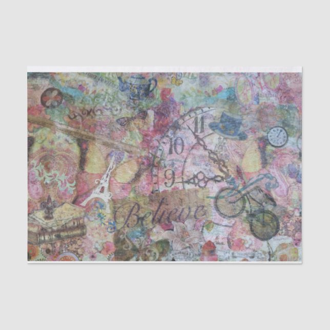 Papier de soie de soie décoratif (Recto)