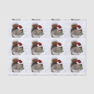 Papier de soie de soie d'écureuil de Noël