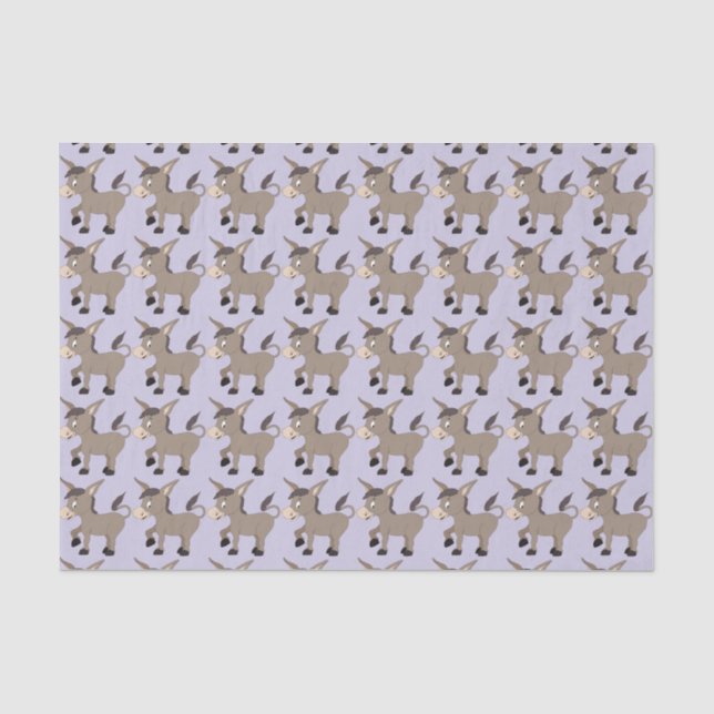 Papier de soie de soie d'illustration d'âne (Recto)