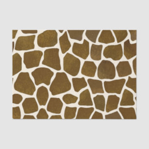 Papier de soie de soie d'impression de girafe