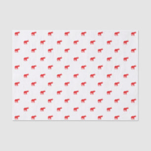 Papier de soie de soie d'objet superflu rouge et