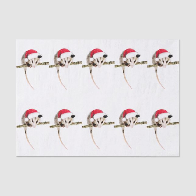 Papier de soie de soie d'opossum de Noël (Recto)