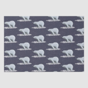 Papier de soie de soie d'ours blanc de flocon de