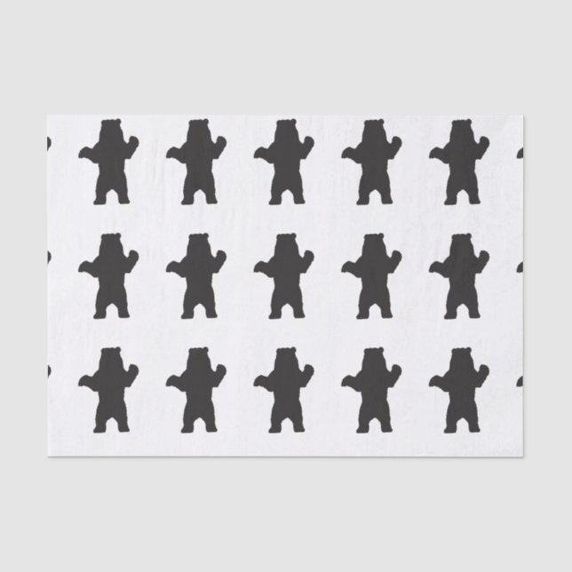 Papier de soie de soie d'ours noir (Recto)