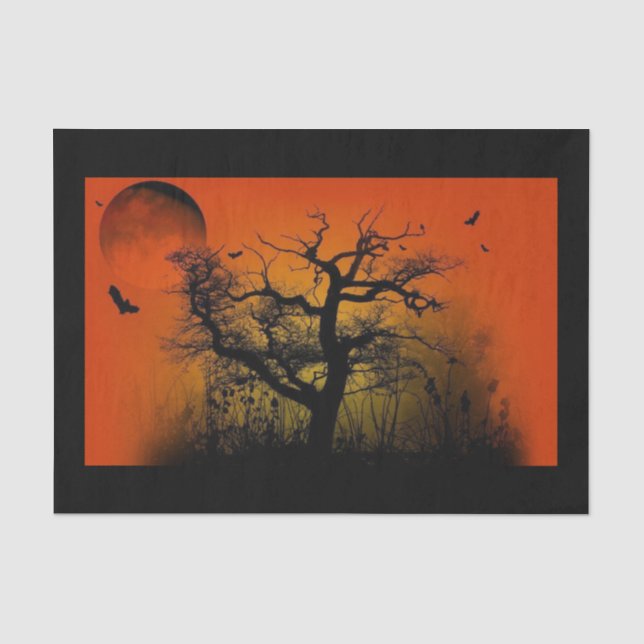 Papier de soie de soie éffrayant de Halloween (Recto)