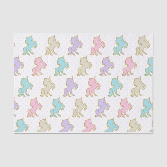 Papier de soie de soie en pastel de licorne (Recto)