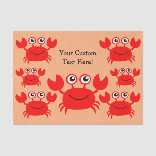 Papier de soie de soie fait sur commande de crabe (Recto)