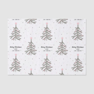 Papier de soie de soie fait sur commande de Noël