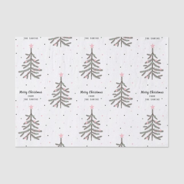Papier de soie de soie fait sur commande de Noël (Recto)