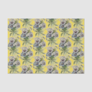 Papier de soie de soie floral victorien élégant