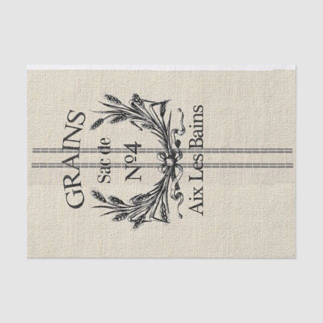 Papier de soie de soie français de sac à grain (Recto)