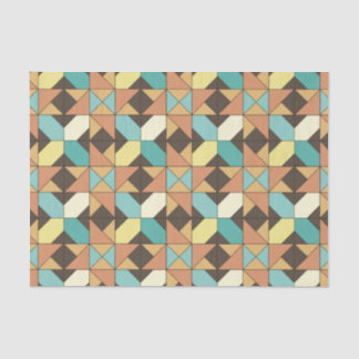 Papier de soie de soie géométrique piqué de motif